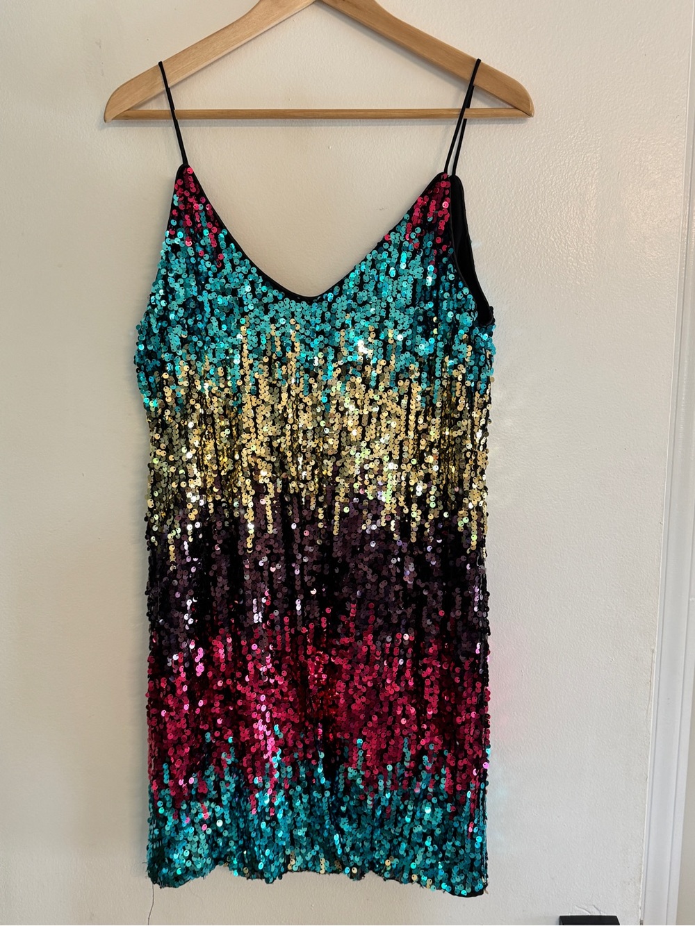 Sequin Ombre Slip Dress - Multi